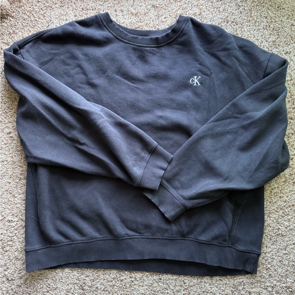 Calvin Klein Men's Black Crewneck Sweater